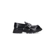 Alexander McQueen Svarta Platta Mocassini Skor Black, Herr