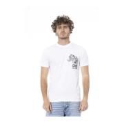 Cavalli Class Logo Print Crew Neck T-Shirt White, Herr