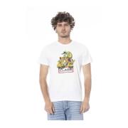 Cavalli Class Logo Bomull T-shirt Crew Neck White, Herr