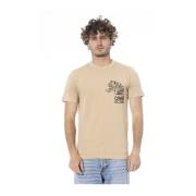 Cavalli Class Logo Crewneck T-shirt för Män Beige, Herr