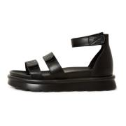 Cesare Gaspari Lyxiga Platform Sandaler Black, Dam