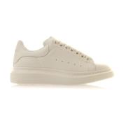 Alexander McQueen Premium läderoversized sneakers för män Beige, Herr