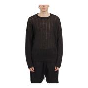 Isabel Benenato Linne Crewneck Topp Black, Herr