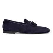 Santoni Klassisk Mocka Loafer Blue, Herr