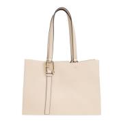 Furla Stor shopper väska Beige, Dam