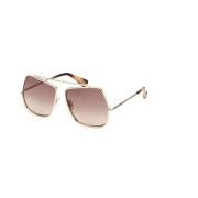 Max Mara Guld Gradient Brun Solglasögon Yellow, Unisex