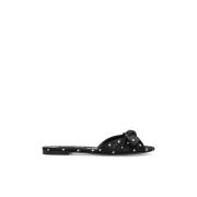 Dolce & Gabbana Polka Dot Tofflor Black, Dam