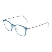 Lindbergh Titanium Square Frame Glasses Blue, Unisex