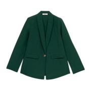 Oltre Linneblandning Blazer Green, Dam