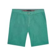 Tommy Hilfiger Linned och Bomull Bermuda Shorts Green, Herr