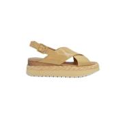 Paloma Barceló Snörade Torrone Platta Skor Ss21 Beige, Dam