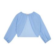 Oltre Georgette Bolero med Juvelknappstängning Blue, Dam