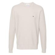 Calvin Klein Stony Beige Vaffelsweater Beige, Herr