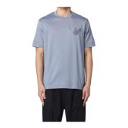 Emporio Armani Herr Logo T-shirt Casual Stil Blue, Herr