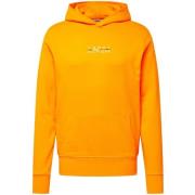 Tommy Hilfiger Ekologisk Bomullshoodie med Frontlogo Orange, Herr