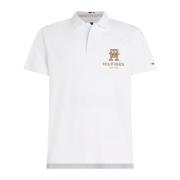 Tommy Hilfiger Ny Logo Broderad Herr Polo White, Herr