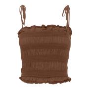 Gestuz Linne Smock Top Bluser Sorrel Horse Brown, Dam