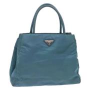 Prada Vintage Pre-owned Nylon prada-vskor Blue, Dam