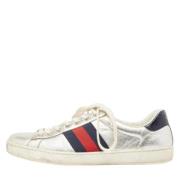 Gucci Vintage Pre-owned Laeder sneakers Gray, Herr