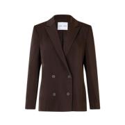 Samsøe Samsøe Dubbelknäppt Blazer Brown, Dam