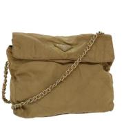 Prada Vintage Pre-owned Nylon prada-vskor Beige, Dam