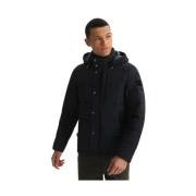 Woolrich Sierra Green Ekologisk Bomull Nylon Jacka Blue, Herr