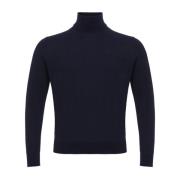 Colombo Lyxig Cashmere Sweater Elegant Blå Blue, Herr