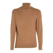 Calvin Klein Herr Turtleneck Tröja Ullblandning Brown, Herr