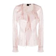 Pinko Long Sleeve Tops Pink, Dam