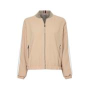 Tommy Hilfiger Bomberjacka med sidestripe Beige, Dam