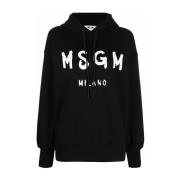 Msgm Svart Tröja Kollektion Black, Dam