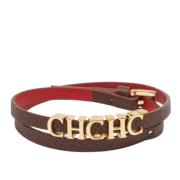 Carolina Herrera Pre-owned Pre-owned Laeder armband Brown, Dam