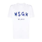 Msgm Stiliga T-shirts och Polos White, Herr