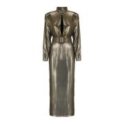 The New Arrivals Ilkyaz Ozel Maxi Dresses Beige, Dam