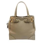 Louis Vuitton Vintage Pre-owned Laeder totevskor Beige, Dam