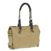 Prada Vintage Pre-owned Nylon prada-vskor Beige, Dam