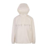 Givenchy Off White Windbreaker Jacka Mesh Foder White, Herr