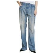 Guess Tvättad Flared Jeans Blue, Dam