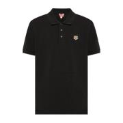 Kenzo Polo med en tigerhuvud-patch Black, Herr