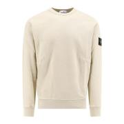 Stone Island Beige Sweatshirt Ribbed Crew-Neck Aw24 Beige, Herr