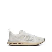 Valentino Garavani Mesh Panel Sneakers med VLogo Signature White, Herr