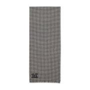 Max Mara Klassisk Houndstooth Cashmere Halsduk Gray, Dam