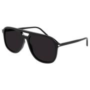 Saint Laurent Svart/Grå Solglasögon SL 476 Black, Herr