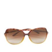 Prada Vintage Pre-owned Acetat solglasgon Brown, Dam