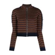 Durazzi Milano Bomber Cropped Ullstickad Kappa Multicolor, Dam