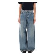 Haikure Bethany Oil Blue Wide Leg Jeans Blue, Dam