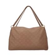 Louis Vuitton Vintage Pre-owned Tyg axelremsvskor Beige, Dam