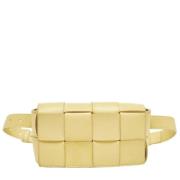 Bottega Veneta Vintage Pre-owned Laeder crossbodyvskor Yellow, Dam