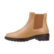 Geox Stilrena Chelsea Boots för Bekväm Gång Brown, Dam