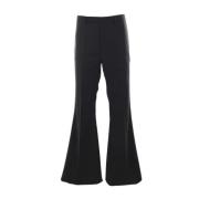 Rick Owens Svarta Flare Ullbyxor Black, Herr